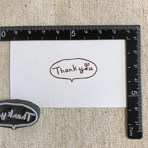 手書き風 吹き出しthank You はんこ スタンプ Miya Blam 通販 Creema クリーマ ハンドメイド 手作り クラフト作品の販売サイト