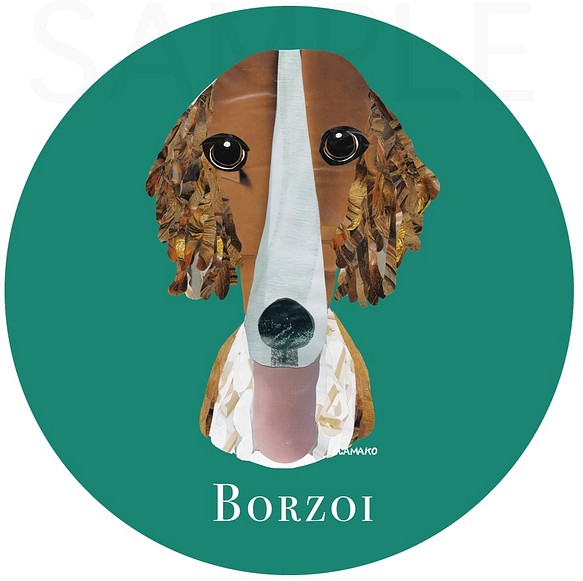 ボルゾイ２《犬種名ステッカー/大型犬》 1枚目の画像