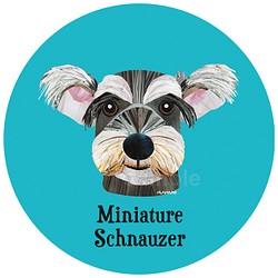 ミニチュア・シュナウザー２《犬種名ステッカー/小型犬》 1枚目の画像