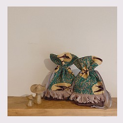 アフリカ布の巾着[つばめ] 1枚目の画像
