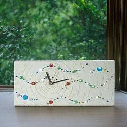 【送料無料】ビー玉の置き時計、掛け時計－６　 1枚目の画像