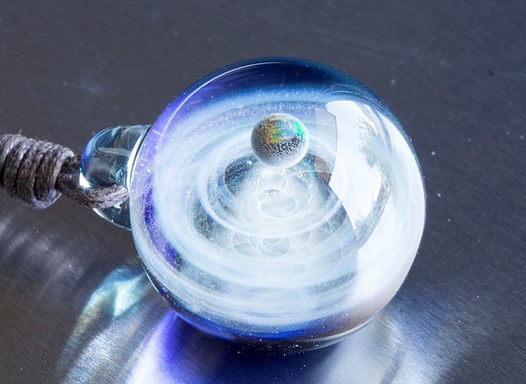 玻璃中的宇宙 玻璃珠墜飾  gx10 第1張的照片