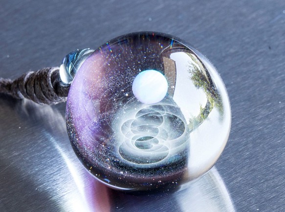 玻璃中的宇宙 玻璃珠墜飾  gx11 第1張的照片