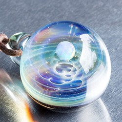 玻璃中的宇宙 玻璃珠墜飾  gx17 第1張的照片