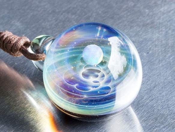 玻璃中的宇宙 玻璃珠墜飾  gx17 第1張的照片