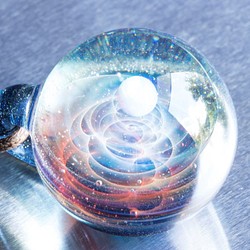 玻璃中的宇宙 玻璃珠墜飾  gx59 第1張的照片