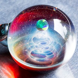 玻璃中的宇宙 玻璃珠墜飾  gx68 第1張的照片
