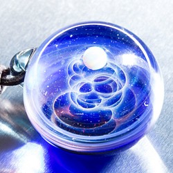 玻璃中的宇宙 玻璃珠墜飾  gx129 第1張的照片