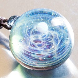 玻璃中的宇宙 玻璃珠墜飾  gx129 第1張的照片