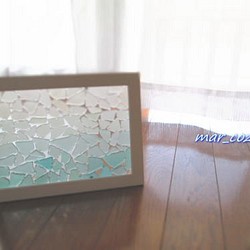 【海のシーグラス雑貨】海ピクチャー 1枚目の画像