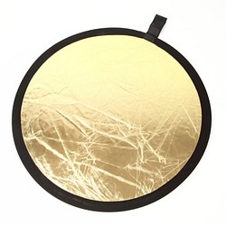 レフ板 レフ版 丸型 金 銀 撮影 79㎝ Mサイズ ワンタッチ ポーチ付き 反射 両面 1枚目の画像