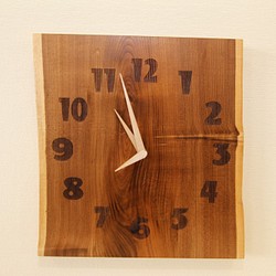 木の時計＜えんじゅ＞・掛け時計enc-110　電波時計 1枚目の画像