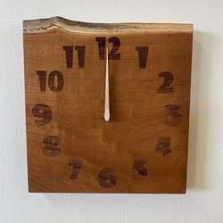 木の時計＜桑＞・掛け時計kwc-104　木製時計 1枚目の画像