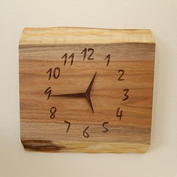 木の時計＜くるみ＞・掛け時計krc-123 1枚目の画像