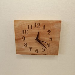木の時計＜栃＞・掛け時計toc-162　木製時計 1枚目の画像