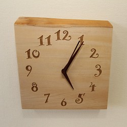 木の時計＜栃＞・掛け時計toc-166　木製時計 1枚目の画像