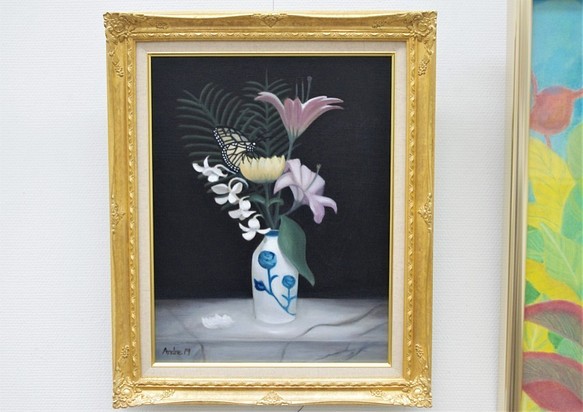 花瓶と花の静物画 1枚目の画像