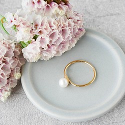 淡水珍珠戒指（10號均碼/尺碼可調） 第1張的照片
