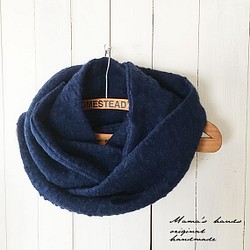 （售罄）Mokomoko藏青色100％羊毛優質羊毛 第1張的照片