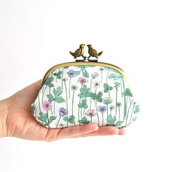 Frame purse with birds - Liberty "Josephine's Daisies" [609] 第1張的照片