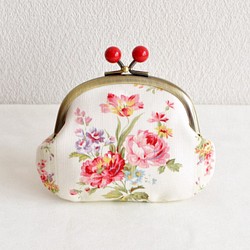 Shabby chic floral coin purse|red floral|[472] (F610) 第1張的照片
