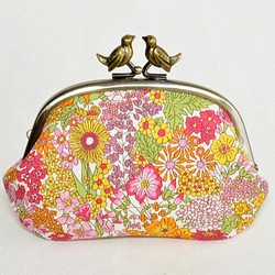 Liberty pink floral frame coin purse with birds[495] 第1張的照片