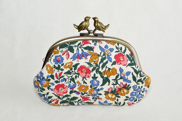 Liberty floral frame coin purse with birds - Mamie[496] 第1張的照片