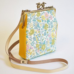 Mini shoulder bag - Liberty "Emily" floral - yellow [591] 第1張的照片