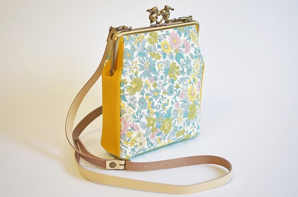 Mini shoulder bag - Liberty "Emily" floral - yellow [591] 第1張的照片