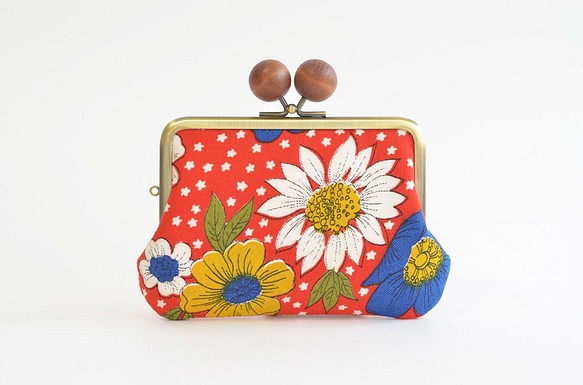 {花卉口金包} Double clasp/frame purse - Vintage retro floral[671] 第1張的照片