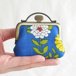 Tiny frame pouch - vintage - retro floral in blue[616] 第1張的照片
