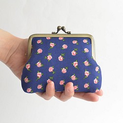{花卉口金包} Retro floral coin purse - Katie Jane Blue Rose [891] 第1張的照片