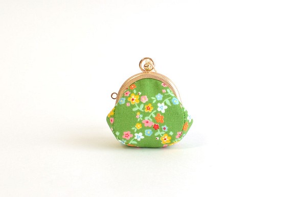 {花卉口金包} Mini coin purse - Green Garden Floral [081] 第1張的照片
