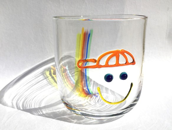 ⭐︎虹色 キャップBoy Smile Glass 1枚目の画像