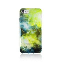 iPhone 6 / 6s / 7/8透明軟殼空間圖案星系綠松石綠色墊音 第1張的照片