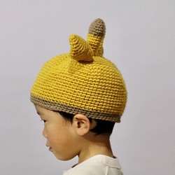（再販）キリンさんニット帽子（子ども用） 1枚目の画像