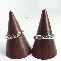 “特別週年紀念”永恆配對結婚戒指刻有生日石（2 對） 第1張的照片