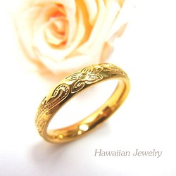 ** 幸福護身符首飾 ** 夏威夷戒指 黃金風水戒指堆疊 &lt;1 件的價格&gt; 第1張的照片