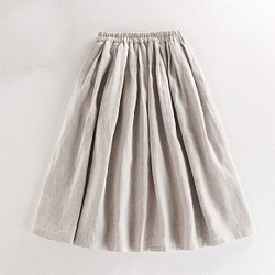 s36（再販31）リネン100％　布たっぷり使った一年中着回し可能なスカート 1枚目の画像