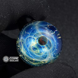 （Galaxy シリーズ）宇宙シーンガラスのペンダント オパール惑星ペンダント アクセサリーAQ531 1枚目の画像