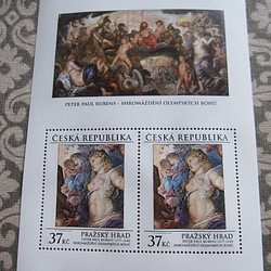 コラージュ素材19　チェコの切手シート　７　ルーベンス 1枚目の画像