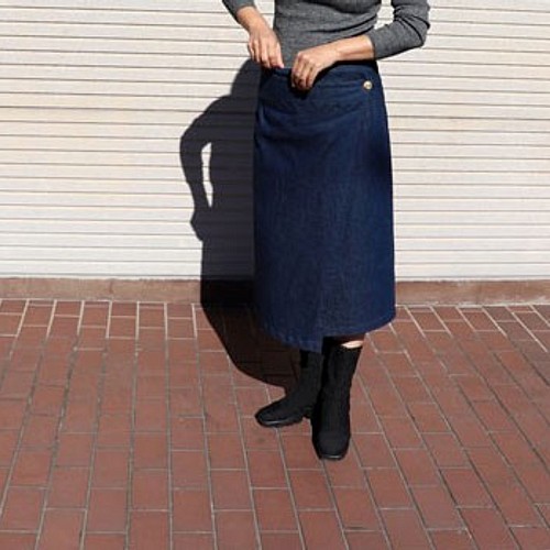 大人シルエットのデニムラップスカート スカート ＥＮＡＮＡ 通販 