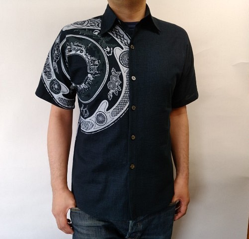 善工房×Ubatamaコラボシャツ（東京絵皿） 1枚目の画像