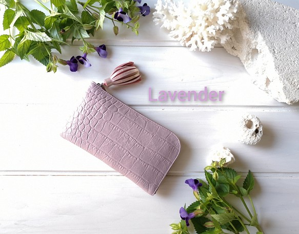 【rさま専用ページ】☆使いやすくてコンパクト☆長財布『coronコロン』lavenderラベンダー 1枚目の画像