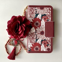 ゜:*:✼＊Nostalgic Floral Red Case for iPhone  ゜:*:✼＊ 1枚目の画像