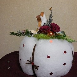 雪だるま風クリスマス飾り 1枚目の画像