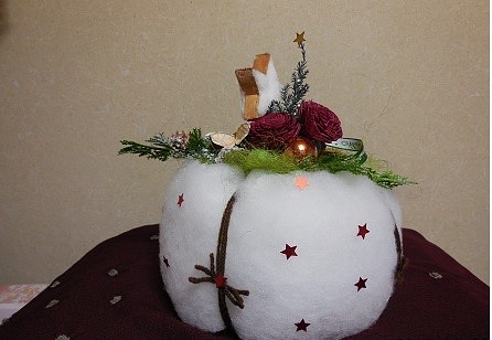 雪だるま風クリスマス飾り 1枚目の画像