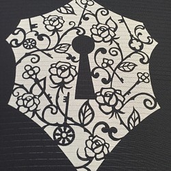 正絹カゴメ絽 九寸名古屋帯 型 秘密の花園 1枚目の画像