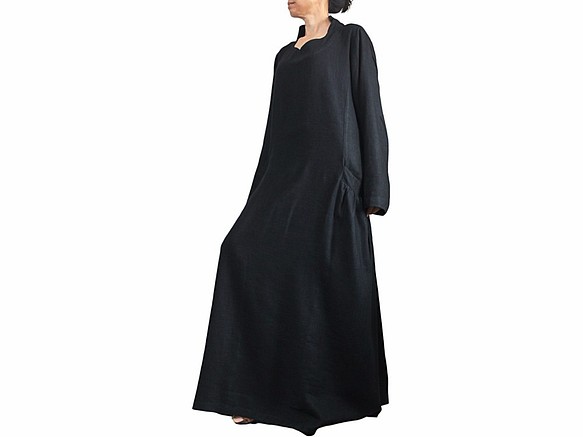 Soft Hemp Loose Long Dress No7 (DNN-091-01) 第1張的照片