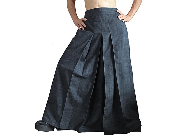 ChomThong Hand Woven Cotton Hakama Skirt (SFS-018-01) 第1張的照片